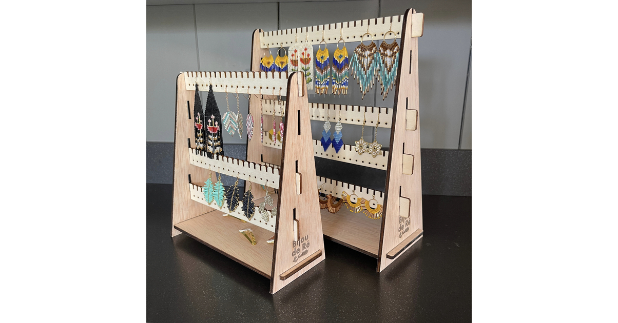 Organisateur Bijoux Suspendu Double Face – Poches PVC Transparent – Pour Boucles, Colliers, Bagues – Gain De Place, Noir